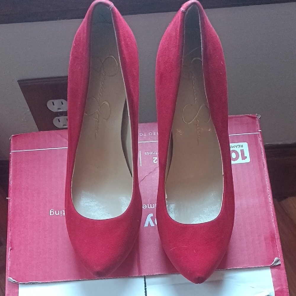 Jessica Simpson Bold Red Heels